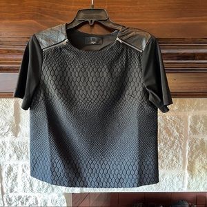 Dolce Vita leather and mixed texture top